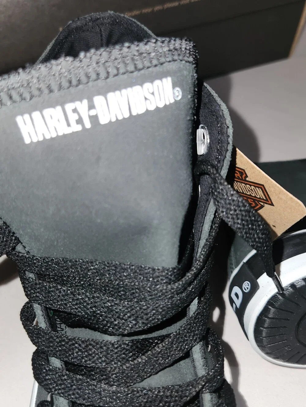 New Mens Harley Davidson Baxter High Top Sneaker Skull Sz 8